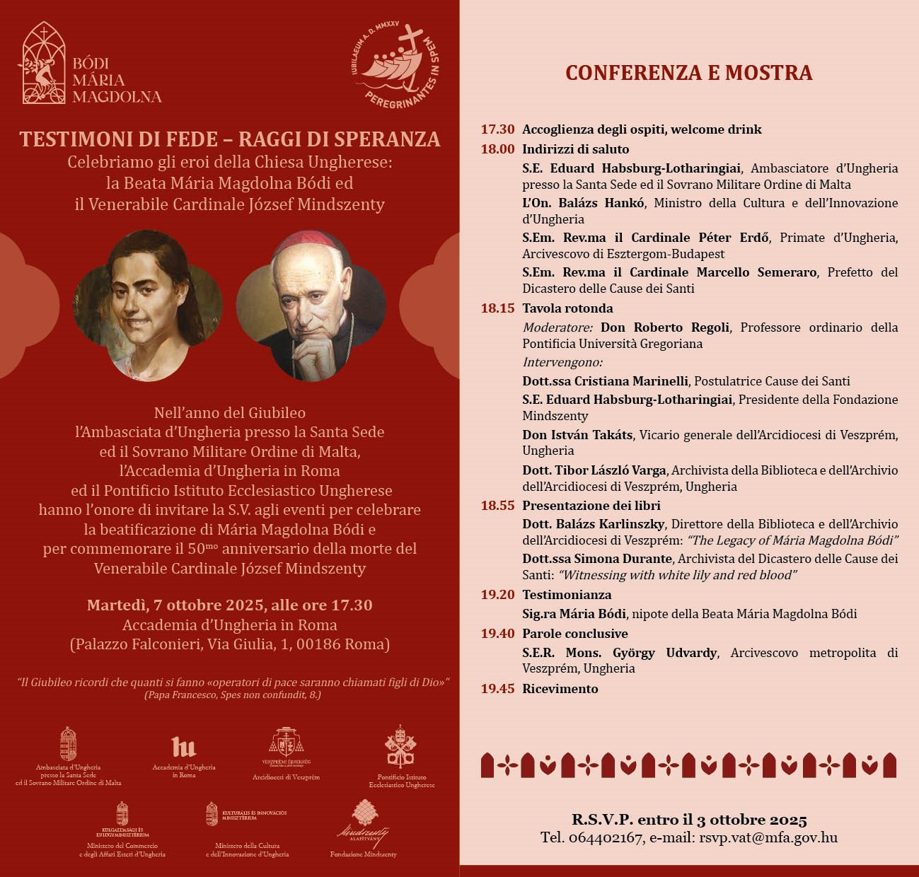 Bódi-Mindszenty konferencia meghívó